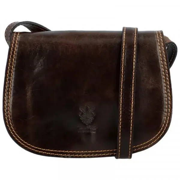 Dámská kožená crossbody taška Luren, tmavě hnědá