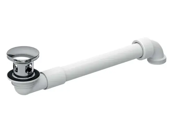 Geberit Příslušenství - Úsporný sifon pro umyvadla s přepadem, ClickClack, chrom 152.071.21.1