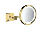 Hansgrohe AddStoris - Kosmetické nástěnné zrcátko s LED osvětlením, leštěný vzhled zlata 41790990
