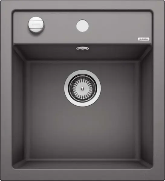 Blanco Dalago 45 - Silgranitový drez, 47x51 cm, s ovládaním odtoku, sivá skala 518846