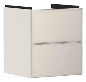 Hansgrohe Xevolos E - Umývadlová skrinka 58x48x48 cm, 2 zásuvky, matná béžová/metalická béžová 54173790