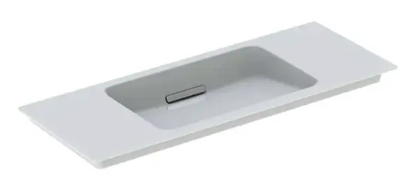 Geberit ONE - Umývadlo nábytkové, 105x40x13 cm, skrytý prepad, bez otvoru na batériu, vodorovný odtok, KeraTect, biela 500.396.01.1