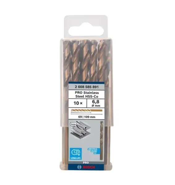 Bosch Příslušenství - Sada vrtáků do kovu, 6,8x109 mm, 10 ks 2608585891