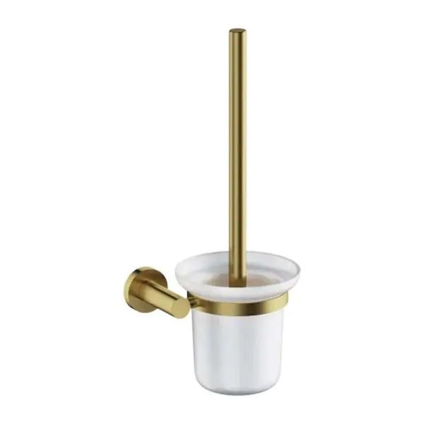 OMNIRES Modern Project - WC štětka nástěnná s držákem, mléčné sklo/kartáčovaná mosaz MP60620BSB