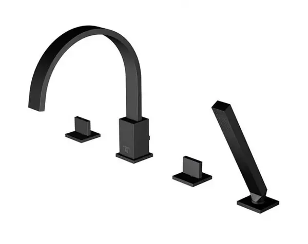 Steinberg 135 - Batéria na okraj vane, 4-otvorová inštalácia, matná čierna 135 2402 S