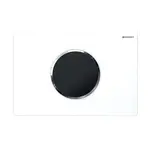 Geberit Sigma10 - Elektronické ovládanie splachovania, batériové napájanie, biela/lesklý chróm 115.908.KJ.6