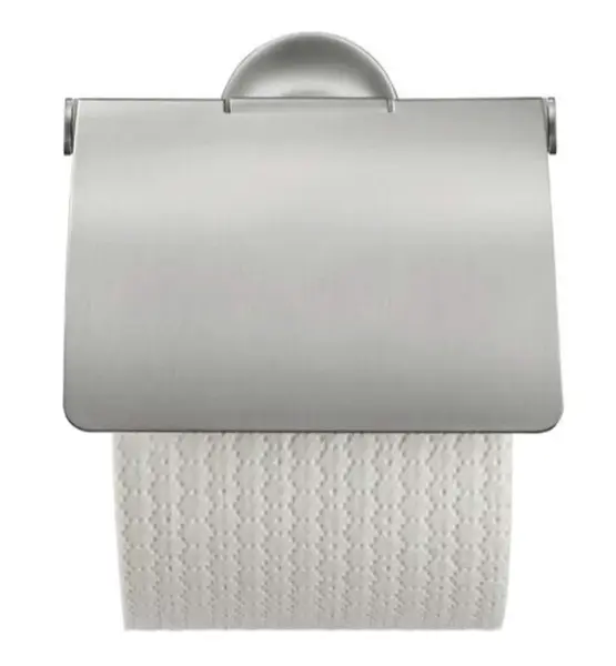 Duravit Starck T - Držák toaletního papíru s krytem, kartáčovaný nerez 0099407000