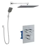 kielle Arkas I - Sprchový set s termostatickou baterií pod omítku, pro 2 spotřebiče, s příslušenstvím a tělesem, chrom 20611SPT20