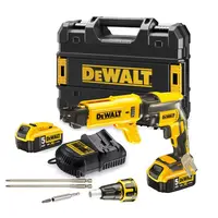 DeWALT Nářadí - 18V AKU sádrokartonářský šroubovák s podavačem vrutů a příslušenstvím, 2x aku 5,0 Ah XR, nabíječka DCF620P2K