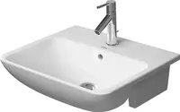 Duravit ME by Starck - Umývadlo polozápustné, 55x46 cm, s 1 otvorom na batériu, alpská biela 0378550000