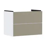 Hansgrohe Xevolos E - Umyvadlová skříňka 78x58x48 cm, 2 zásuvky, matná bílá/bronz 54178390