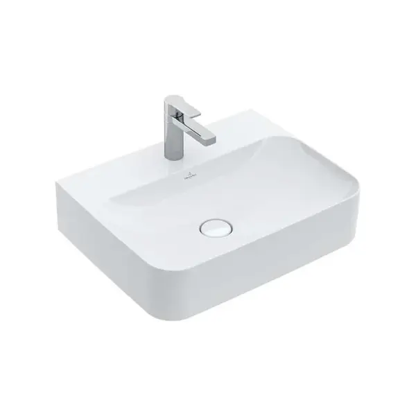 Villeroy & Boch Finion - Umývadlo so skrytým prepadom, 60x47 cm, s CeramicPlus, alpská biela 416864R1
