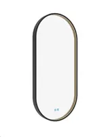 Nimco Zrcadla - Zrcadlo s LED osvětlením, 45x90 cm, dotykový senzor, černá ZPC 32003LVX-90