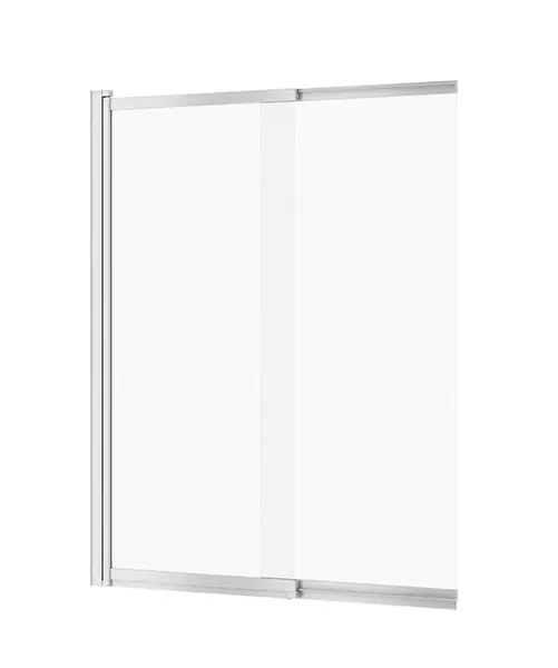 Cersanit Larga - Vaňová zástena, dvojdielna, 116x140 cm, chróm/číre sklo S932-141