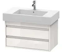 Duravit Ketho - Umývadlová skrinka 48x80x46 cm, 2 zásuvky, lesklá biela KT664002222