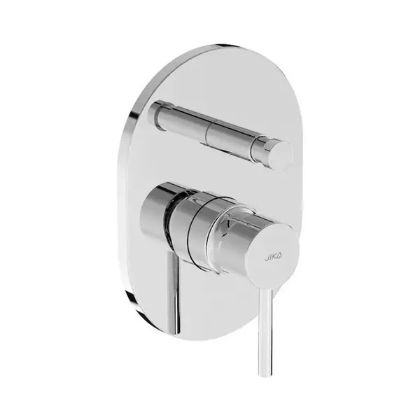 Jika Mio Style - Batéria pod omietku na 2  spotrebiče, s telesom, chróm H3212F60040001