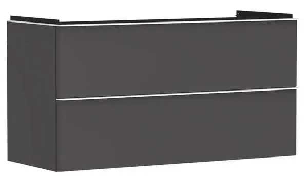 Hansgrohe Xelu Q - Umývadlová skrinka, 63x118x50 cm, 2 zásuvky, matná sivá/matná biela 54036700