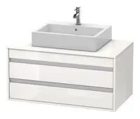 Duravit Ketho - Umyvadlová skříňka 50x100x55 cm, 2 zásuvky, lesklá bílá KT665502222