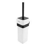 Nimco Kibo - WC kefa nástenná s držiakom, biela keramika/čierny mat Ki-14094K-90