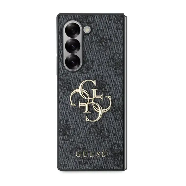 Zadní kryt Guess PU 4G Metal Logo pro Samsung Galaxy Z Fold6, šedá