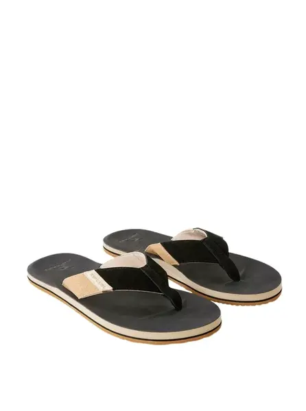 Rip curl pánské žabky Oxford Black/Tan | Černá | Velikost 43