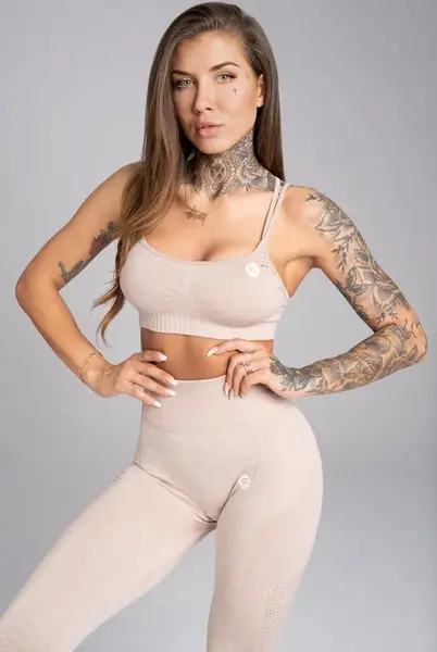 Gym Glamour Podprsenka bezešvá Beige, XS, beige