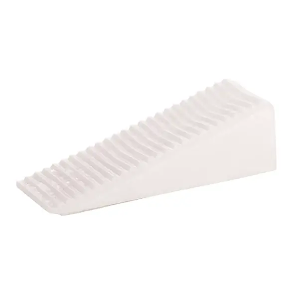 Klín dveřní, 15,5 x 55x 19 mm, plast, bílý