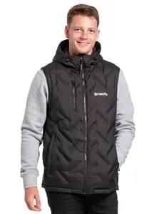 Meatfly pánská péřová vesta Larry Black | Černá | Velikost L