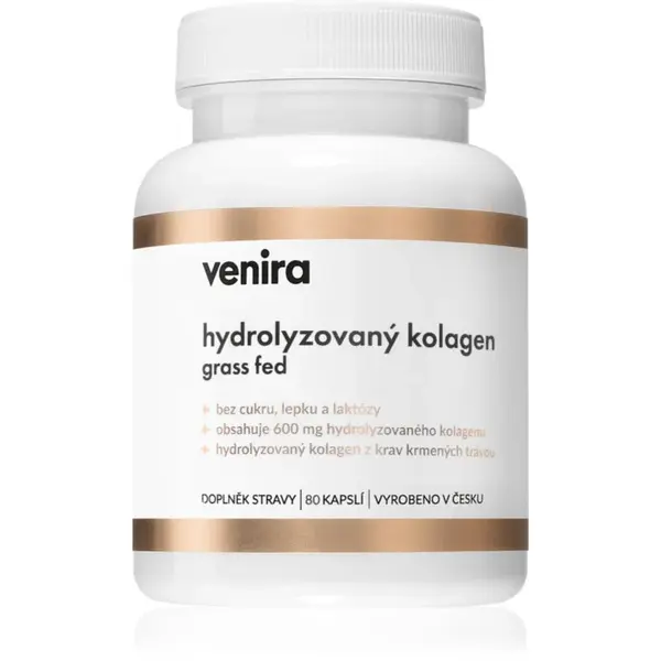 Venira Hydrolyzovaný Kolagen Grass fed hydrolyzovaný kolagen pro dokonalou pleť, vlasy a nehty 80 cps