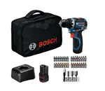 Bosch - 12V AKU vŕtací skrutkovač GSR 12V-32 s príslušenstvom, 2x aku 2,0 Ah Li-Ion, nabíjačka 06019N7004