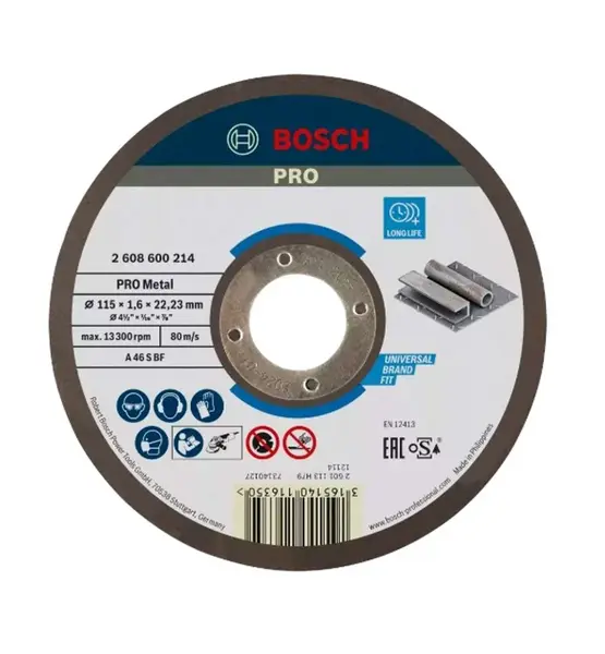 Bosch Príslušenstvo - Rezný kotúč na kov 115x22,23 mm 2608600214