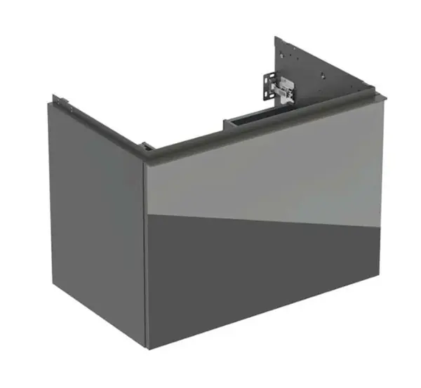 Geberit Acanto - Umývadlová skrinka, 74x54x48 cm, 1 zásuvka, sklo/lávová 503.004.JK.2