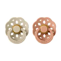 BIBS Boheme cumlíky z prírodného kaučuku 2ks - veľkosť 2 - Vanilla / Peach