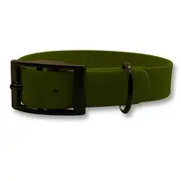 PafDog® Voděodolný gumový obojek pro psy OLIVOVĚ ZELENÝ - šířka 2cm PAF-555