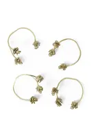 Kroužky na ubrousky ferm LIVING 4-pack žlutá barva