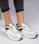 Gemre White women's sneakers with glitter Markuta