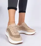 Gemre Brown women's sneakers with rhinestones Fucco