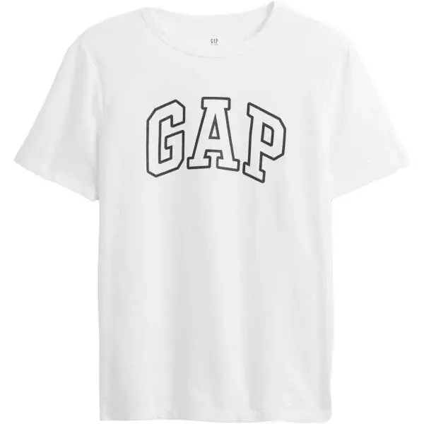 GAP V-FRCH SS LOGO TEE - NO FILL Chlapecké tričko, bílá, velikost