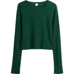 GAP V-JPN LS RIB TEE Dámské crop tričko, zelená, velikost