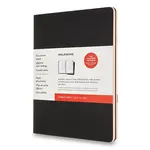 Sešity Moleskine Subject Cahier - XL, čistý, 2 ks, černá/vínová