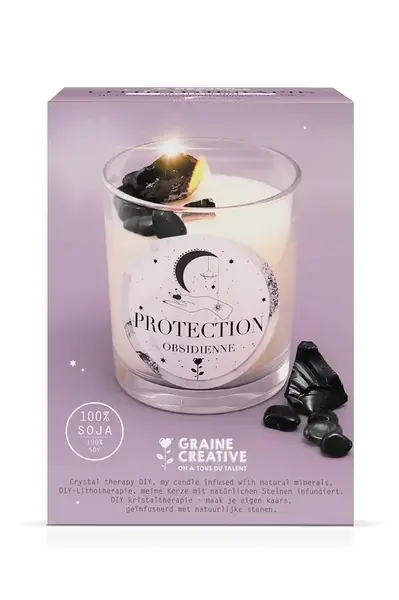 Diy sada vonných sviečok Graine Creative Lithotherapy Obsidian 11 x 15 x 11 cm viac farieb
