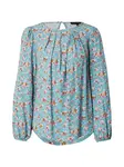King Louie Blúzka 'Laura'  nebesky modrá / hrdzavohnedá / žltá / ružová