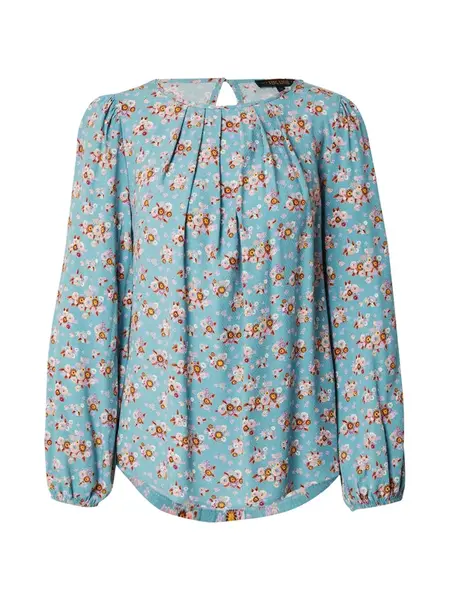 King Louie Blúzka 'Laura'  nebesky modrá / hrdzavohnedá / žltá / ružová