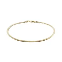 Náramek typu Flat Snake ze žlutého 14k zlata KLENOTA