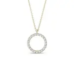 Kruhový náhrdelník ze žlutého zlata s diamanty KLENOTA