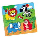 VIGA ZOO Dřevěné puzzle s úchyty, mix, velikost