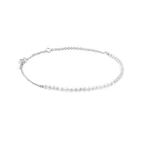 Náramok z bieleho zlata so sladkovodnými perličkami KLENOTA