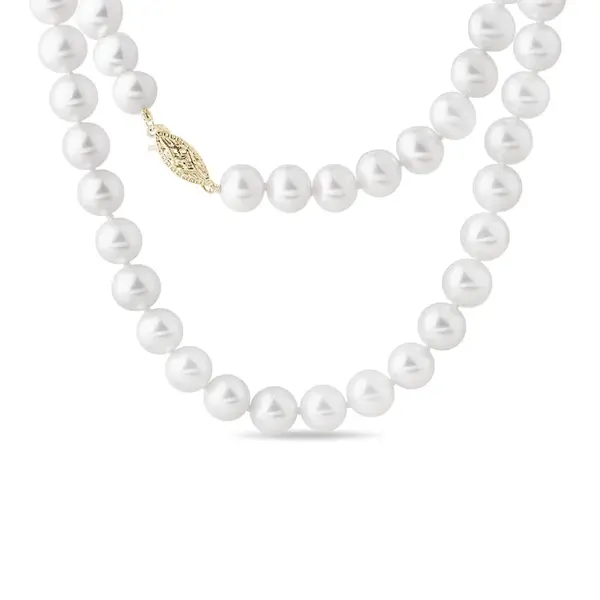 Perlový náhrdelník zo zlatým zapínaním KLENOTA