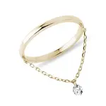 Originální řetízkový prstýnek s diamantem ve zlatě KLENOTA