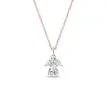 Náhrdelník s diamantovým andílkem v růžovém zlatě KLENOTA